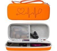 Bolsa de almacenamiento para estetoscopios, para funda rígida de poliuretano con revestimiento resistente al agua, soporte compacto para equipo de EMS y organización esencial (naranja)