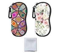 Bolsa De Almacenamiento Para Gafas De 2 Piezas, Paño Para Gafas De 1 Pieza, Estuche Para Gafas De Sol, Bolsa Protectora Para Gafas, Estuche Para Gafas Con Cremallera, Práctica Bolsa Para Gafas