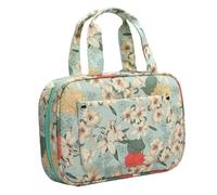 Bolsa de almacenamiento para hilo vacía Empty Knitting Kit Case Organizer Bag Portable Green With Flower Needles Storage For Sewing Accessories para madejas de Hilo, Ganchos de Ganchillo