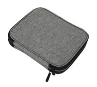 Bolsa de almacenamiento para hilo vacía Empty Knitting Needles Case Travel Storage Organizer Bag For Circular And Other Accessories Kit para madejas de Hilo, Ganchos de Ganchillo(Gray)