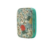 Bolsa de almacenamiento para hilo vacía Empty Knitting Needles Case Travel Storage Organizer Bag For Circular And Other Accessories Kit para madejas de Hilo, Ganchos de Ganchillo(Green)