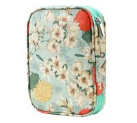 Bolsa de almacenamiento para hilo vacía Empty Knitting Needles Storage Bag Waterproof Circular Kit Case Crochet Sewing Tool Accessories para madejas de Hilo, Ganchos de Ganchillo(Flower)