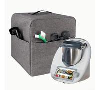 Bolsa de almacenamiento para licuadora de cocina, tela Oxford de doble capa, forro interior impermeable con bolsillos laterales para licuadora TM5/6, transporte de camping (gris)