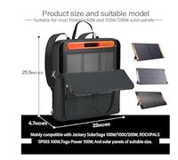 Bolsa de almacenamiento para panel solar, compatible con Jackery SolarSaga 100 W, 100 x 200 W, lona marina 1680D + forro de nailon 400D, adecuada para 2 paneles solares, impermeable y duradero