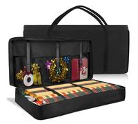 Bolsa de Almacenamiento para Papel de Regalo 600D Oxford: Resistente al Agua y Desgarro, Organizador para Rollos, Tarjetas y Lazos - 82 x 35 x 14 cm