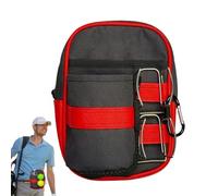 Bolsa de almacenamiento para pelota de golf - Bolsa de cintura Park con 2 clips para pelota | Bolsa de plátano pequeña para accesorios de clases | Soporte de bolas portátil para jugador de club