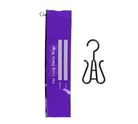 Bolsa de almacenamiento para pelucas, con caja de cremallera, función antipolvo para armario, viaje, trenzado, Bolsa de polvo de PVC púrpura mediana + gancho, Refer to description, Unisex