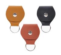 Bolsa de almacenamiento para púas de guitarra, caja de almacenamiento para púas, práctico contenedor de textura de poliuretano para púas, estuche de cuero para púas