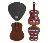 Bolsa De Almacenamiento Para Púas De Guitarra De 2 Piezas, Soporte Para Púas De Guitarra, Caja De Almacenamiento Para Púas A Presión, Accesorios Para Púas De Guitarra