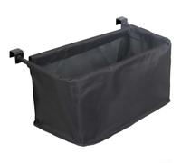 Bolsa de almacenamiento para puerta trasera de vagón, 42 x 22 x 21 cm, organizador plegable para vagones con marco de metal, bolsa de carga de camping al aire libre (negro)