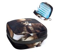 Bolsa de almacenamiento para sanitarios, soporte para almohadillas de lactancia, bolsas menstruales con cremallera, para Halloween, esqueleto-1001, organizador de tampones femeninos