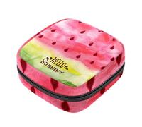 Bolsa de almacenamiento para sanitarios, soporte para almohadillas de lactancia, bolsas menstruales con cremallera, bolsas menstruales Hello Summer Sandía, organizador de tampones