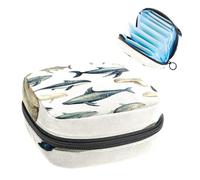 Bolsa de almacenamiento para sanitarios, soporte para almohadillas de lactancia, bolsas menstruales con cremallera, organizador de tampones y almohadillas menstruales femeninas Whale-450