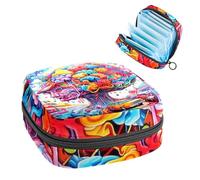 Bolsa de almacenamiento para sanitarios, soporte para almohadillas de lactancia, bolsas menstruales con cremallera, para cerebro y autobús, organizador de tampones femeninos 98