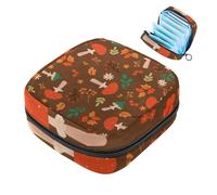 Bolsa de almacenamiento para sanitarios, soporte para almohadillas de lactancia, bolsas menstruales con cremallera, organizador de tampones para almohadilla menstrual femenina Happy Thanksgiving 450