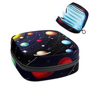 Bolsa de almacenamiento para servilletas sanitarias, bolsa de almacenamiento portátil para servilletas, planeta del universo, Varios colores, 4.7x6.6x6.6 in/12x17x17 cm
