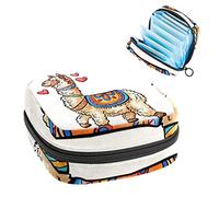 Bolsa de almacenamiento para servilletas sanitarias, bolsa de almacenamiento portátil para servilletas, bonita llama étnica exótica de alpaca, Varios colores, 4.7x6.6x6.6 in/12x17x17 cm