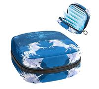 Bolsa de almacenamiento para servilletas sanitarias, bolsa de almacenamiento portátil para servilletas, Sweet Dreams Galaxy Unicorn Horse, Varios colores, 4.7x6.6x6.6 in/12x17x17 cm