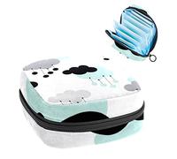 Bolsa de almacenamiento para servilletas sanitarias, bolsa de almacenamiento portátil para servilletas, gota de lluvia de nube de color extraño, Varios colores, 4.7x6.6x6.6 in/12x17x17 cm