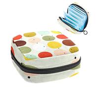 Bolsa de almacenamiento para servilletas sanitarias, bolsa de almacenamiento portátil para servilletas sanitarias, patrón de arte geométrico, Varios colores, 4.7x6.6x6.6 in/12x17x17 cm
