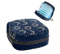 Bolsa de almacenamiento para servilletas sanitarias, bolsa de almacenamiento portátil para servilletas, diseño celestial de luna y sol, Varios colores, 4.7x6.6x6.6 in/12x17x17 cm