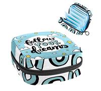 Bolsa de almacenamiento para servilletas sanitarias, bolsa de almacenamiento portátil para servilletas, sigue tu sueño, Varios colores, 4.7x6.6x6.6 in/12x17x17 cm