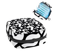 Bolsa de almacenamiento para servilletas sanitarias, bolsa de almacenamiento portátil para servilletas, pregunta en blanco y negro, Varios colores, 4.7x6.6x6.6 in/12x17x17 cm