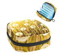 Bolsa de almacenamiento para servilletas sanitarias, bolsa de almacenamiento portátil para servilletas, campo de dientes de león, Varios colores, 4.7x6.6x6.6 in/12x17x17 cm