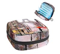 Bolsa de almacenamiento para servilletas sanitarias, bolsa de almacenamiento portátil para servilletas, pintura al óleo de la Torre Eiffel de París, Varios colores, 4.7x6.6x6.6 in/12x17x17 cm