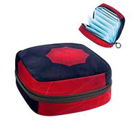Bolsa de almacenamiento para servilletas sanitarias, bolsa de almacenamiento portátil para servilletas, concepto de paraguas rojo que destaca fuera del negro, Varios colores, 4.7x6.6x6.6 in/12x17x17 cm