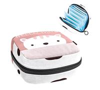 Bolsa de almacenamiento para servilletas sanitarias, bolsa de almacenamiento portátil para servilletas, bonito gato Hello There -01, Varios colores, 4.7x6.6x6.6 in/12x17x17 cm