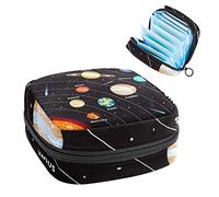 Bolsa de almacenamiento para servilletas sanitarias, bolsa de almacenamiento portátil para servilletas, universo planeta galaxia, Varios colores, 4.7x6.6x6.6 in/12x17x17 cm