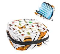 Bolsa de almacenamiento para servilletas sanitarias, bolsa de almacenamiento portátil para servilletas sanitarias, insectos naturales, mariposa, mariquita, abeja, insectos, hormigas, arañas, Varios colores, 4.7x6.6x6.6 in/12x17x17 cm