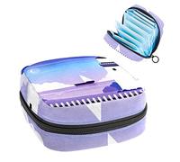 Bolsa de almacenamiento para servilletas sanitarias, bolsa de almacenamiento portátil para servilletas sanitarias, faro morado cala, Varios colores, 4.7x6.6x6.6 in/12x17x17 cm