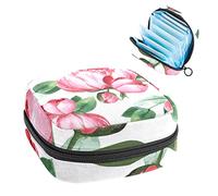 Bolsa de almacenamiento para servilletas sanitarias, bolsa de almacenamiento portátil para servilletas sanitarias, flores de peonía, acuarela, rosa botánico, Varios colores, 4.7x6.6x6.6 in/12x17x17 cm