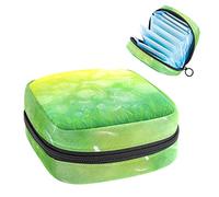 Bolsa de almacenamiento para servilletas sanitarias, bolsa de almacenamiento portátil para servilletas, diente de león roto en la hierba, Varios colores, 4.7x6.6x6.6 in/12x17x17 cm