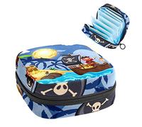 Bolsa de almacenamiento para servilletas sanitarias, bolsa de almacenamiento portátil para servilletas sanitarias, pirata y búsqueda del tesoro, Varios colores, 4.7x6.6x6.6 in/12x17x17 cm