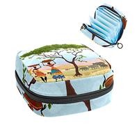 Bolsa de almacenamiento para servilletas sanitarias, bolsa de almacenamiento portátil para servilletas sanitarias, mujeres africanas en paisaje de montaña, Varios colores, 4.7x6.6x6.6 in/12x17x17 cm
