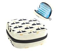 Bolsa de almacenamiento para servilletas sanitarias, bolsa de almacenamiento portátil para servilletas, elegante cisne negro pareja amor corazón amarillo, Varios colores, 4.7x6.6x6.6 in/12x17x17 cm