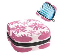 Bolsa de almacenamiento para servilletas sanitarias, bolsa de almacenamiento portátil para servilletas, flores rosa melocotón, Varios colores, 4.7x6.6x6.6 in/12x17x17 cm