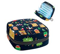 Bolsa de almacenamiento para servilletas sanitarias, bolsa de almacenamiento portátil para servilletas sanitarias, entrega de Papá Noel, Varios colores, 4.7x6.6x6.6 in/12x17x17 cm