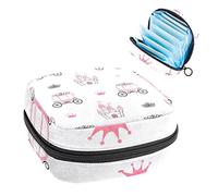 Bolsa de almacenamiento para servilletas sanitarias, bolsa de almacenamiento portátil para servilletas sanitarias, castillos, coronas, carruajes, princesas, Varios colores, 4.7x6.6x6.6 in/12x17x17 cm