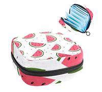 Bolsa de almacenamiento para servilletas sanitarias, bolsa de almacenamiento portátil para servilletas, frutas tropicales y sandía, Varios colores, 4.7x6.6x6.6 in/12x17x17 cm