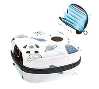 Bolsa de almacenamiento para servilletas sanitarias, bolsa de almacenamiento portátil para servilletas, robot celestial cuerpo lindo, Varios colores, 4.7x6.6x6.6 in/12x17x17 cm