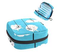 Bolsa de almacenamiento para servilletas sanitarias, bolsa de almacenamiento portátil para servilletas sanitarias, diseño de ovejas dulces sueños, Varios colores, 4.7x6.6x6.6 in/12x17x17 cm