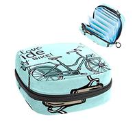 Bolsa de almacenamiento para servilletas sanitarias, bolsa de almacenamiento portátil para servilletas, vintage I Love Ride My Bike, Varios colores, 4.7x6.6x6.6 in/12x17x17 cm