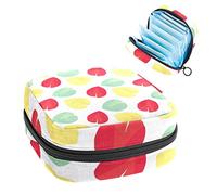 Bolsa de almacenamiento para servilletas sanitarias, bolsa de almacenamiento portátil para servilletas, patrón de galletas de la fortuna, Varios colores, 4.7x6.6x6.6 in/12x17x17 cm