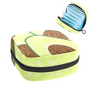 Bolsa de almacenamiento para servilletas sanitarias, bolsa de almacenamiento portátil para servilletas, patrón de rebanada de aguacate, Varios colores, 4.7x6.6x6.6 in/12x17x17 cm