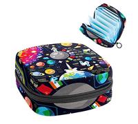 Bolsa de almacenamiento para servilletas sanitarias, bolsa de almacenamiento portátil para servilletas, espacio 3D Galaxy New Horizons Universe, Varios colores, 4.7x6.6x6.6 in/12x17x17 cm