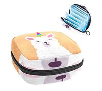 Bolsa de almacenamiento para servilletas sanitarias, bolsa de almacenamiento portátil para servilletas, unicornio alpaca llama, Varios colores, 4.7x6.6x6.6 in/12x17x17 cm